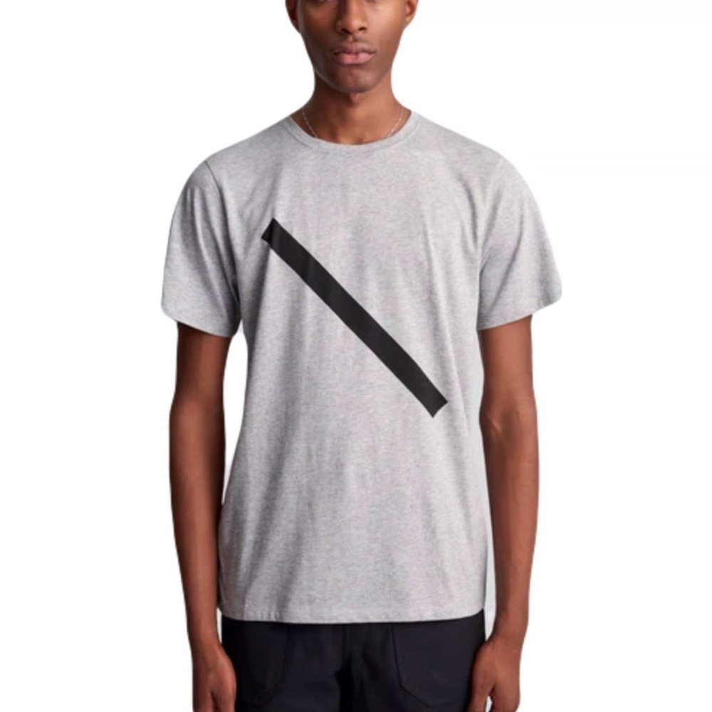 Saturdays New York City Slash Gray Tee Diagonal Black Stripe 51101